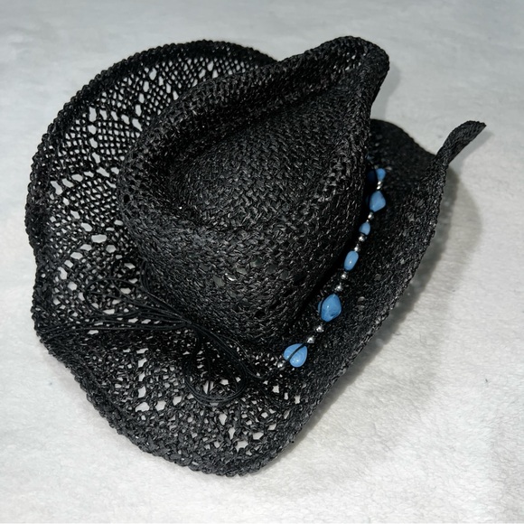 NWOT Black/Blue Cowboy/Cowgirl Hat - Picture 3 of 4